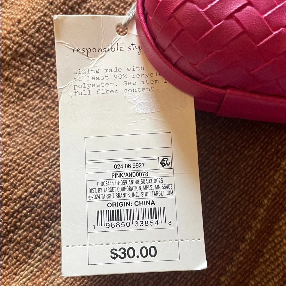 a new day Pink Woven Clutch with Polished Frame - Picture 9 of 10